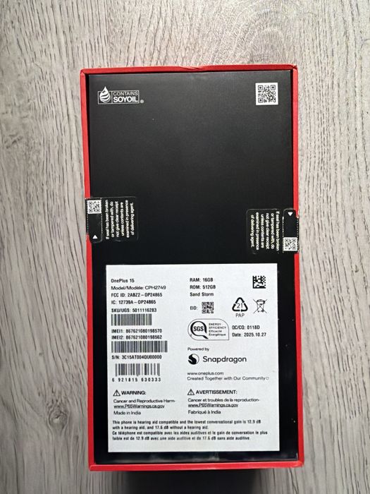 Oneplus 15 - 16 GB 512 GB (SIGILAT)