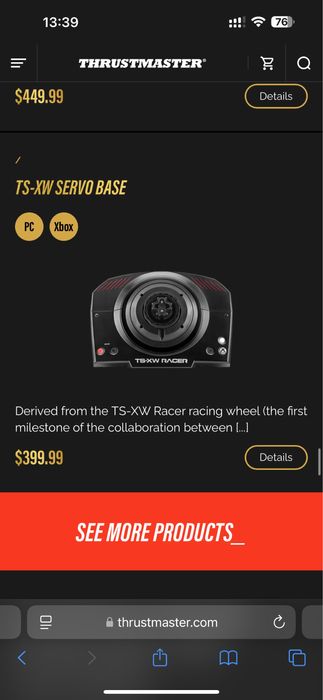 База Тhrustmаstеr TS-XW Servo Base для XBOX