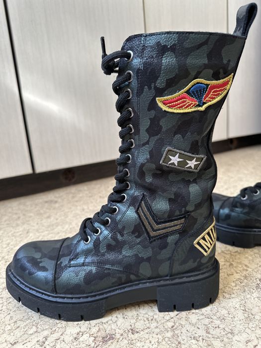 Кубинки Military - естествена кожа