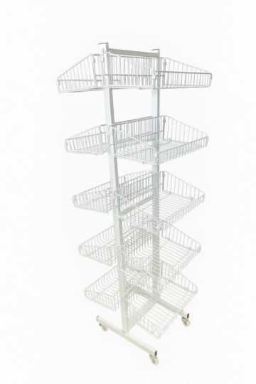 Стелаж 166см двустарнен с 10 кошници