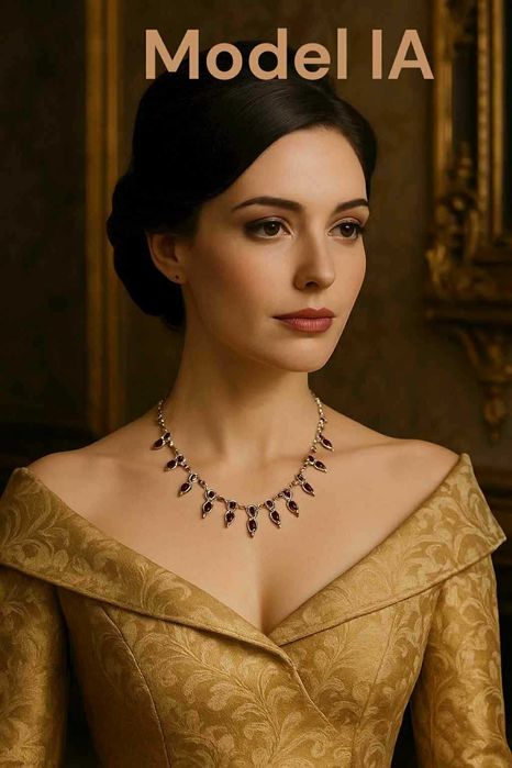 Colier Princess Style Argint cu Granate