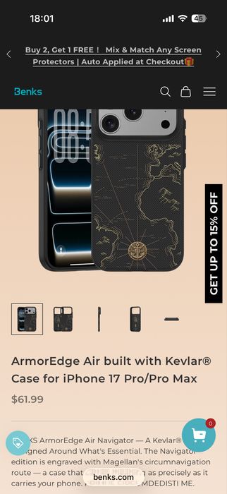 Husa Benks pentru Iphone 17 pro