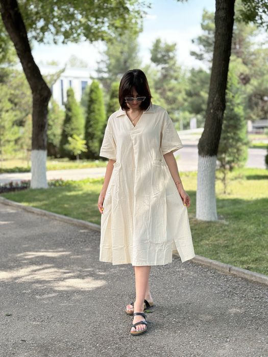 Платье лен и хлопок, 2 фасона, летняя одежда