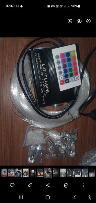 2 instalatii de fibra optica pentru tavan instelat