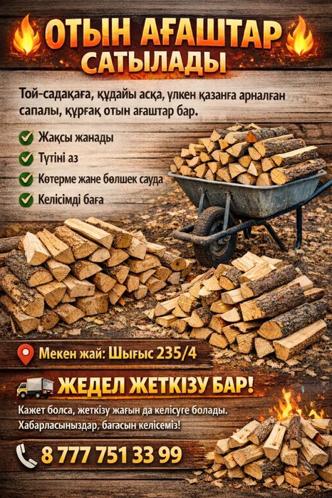 Отын ағаштар сатылады той садақаға