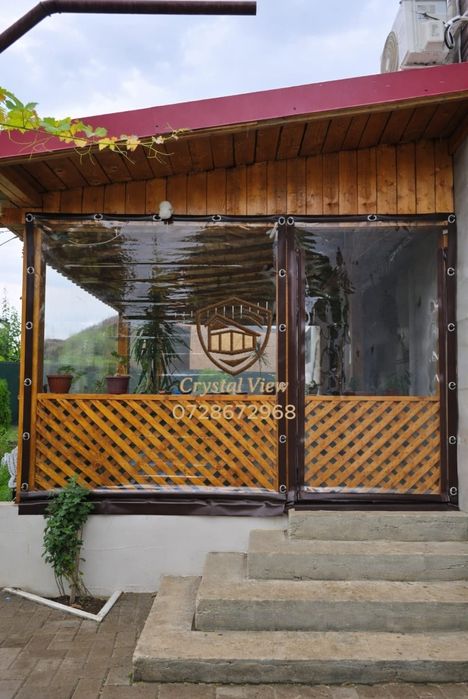 Închideri terase/foisoare cu folie transparentă