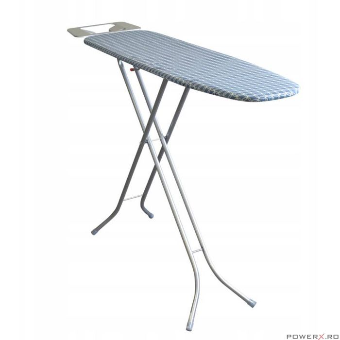 Masa de calcat 110 X 30 cm, cu suport pentru aparat, gri, Sepio