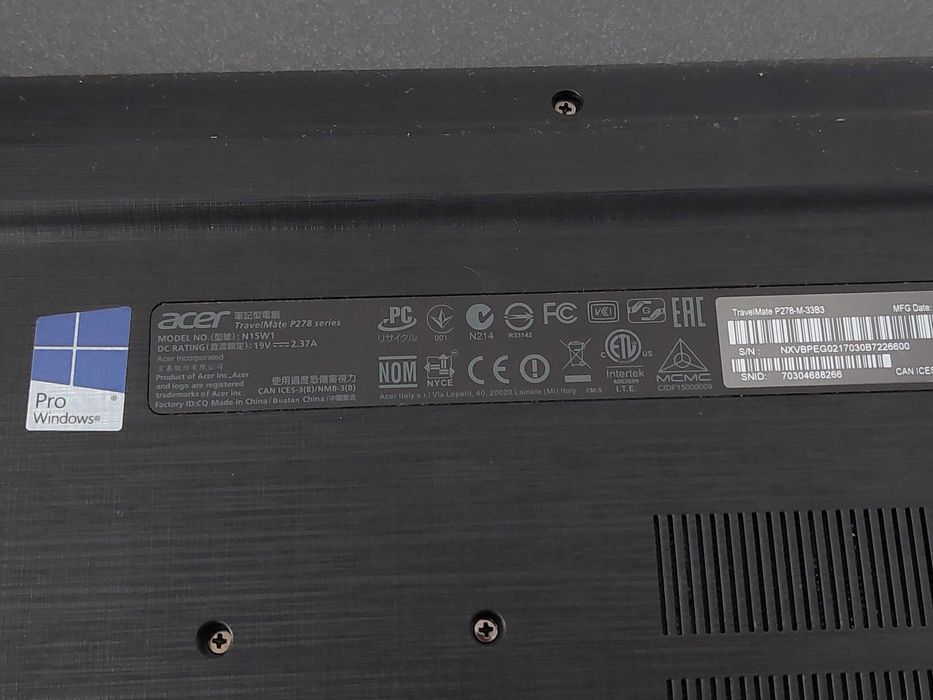 17.3" 4GB RAM Core i3-6006U 120GB SSD лаптоп Acer TravelMate P278 P278-M-33B3