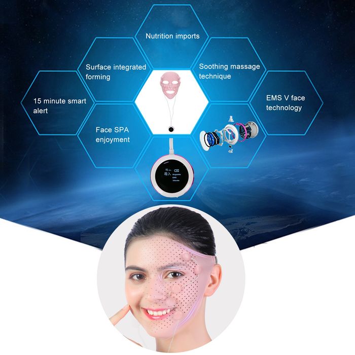 Маска за лице за масаж с EMS , електро мускулна стимулация,  бръчки