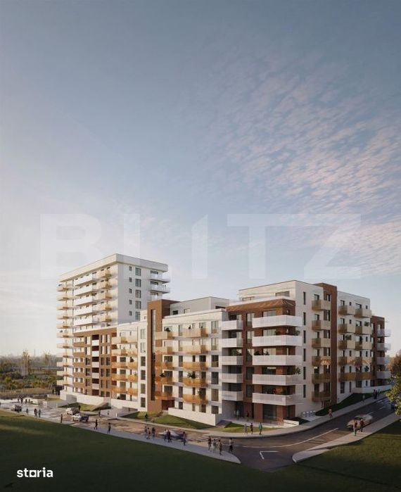 Apartament 2 Camere, 54 mp, 2 Balcoane, Imobil nZEB, Dambu Rotund — fotografia 1