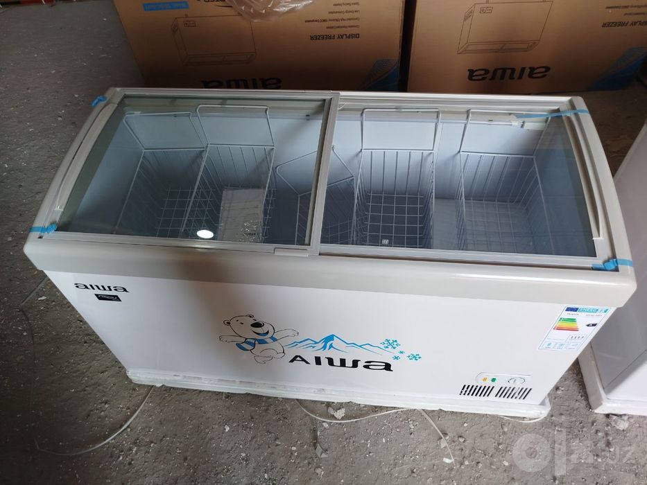 Морозильный ларь-витрина AIWA Inverter (350 л) Обзорное Стекло и Суп