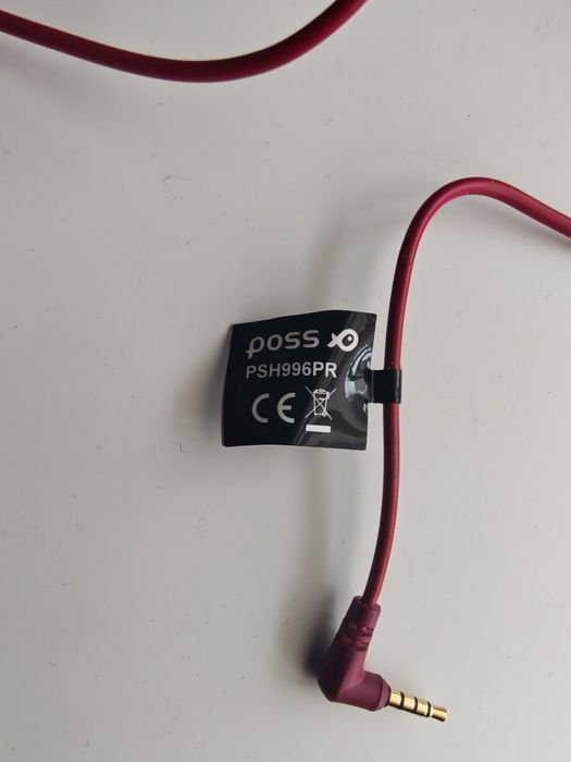 Căști Poss rosu burgund