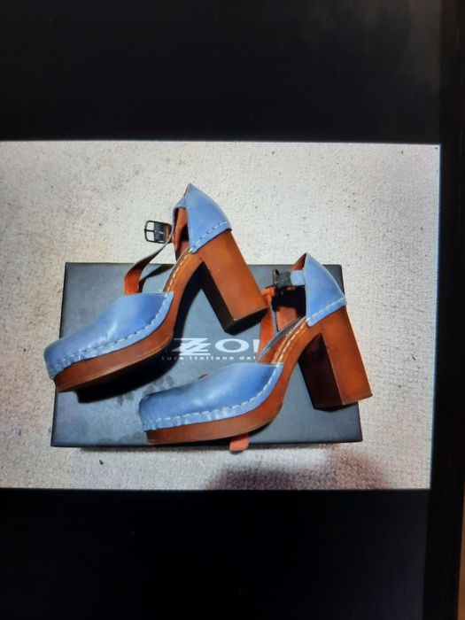 Pantofi piele turcoaz