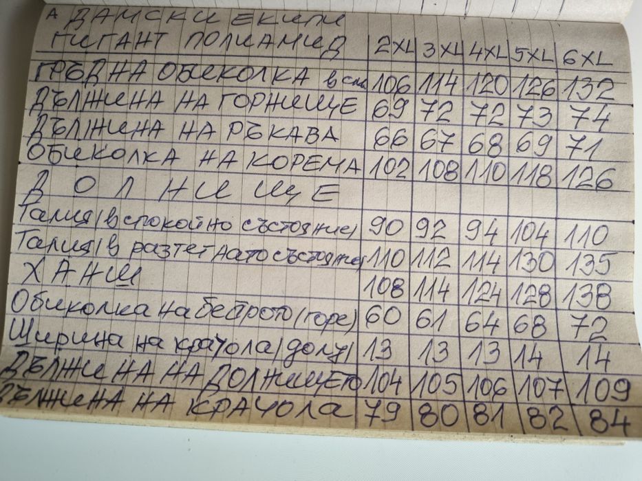 Дамски екип от полиамид ГИГАНТ 2XL, 3XL, 4XL, 5XL, 6XL