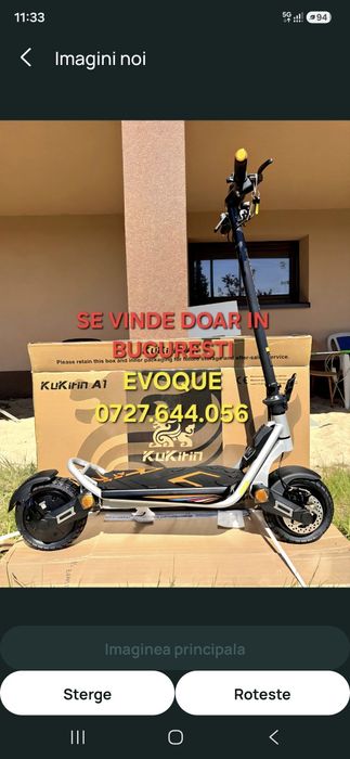 Trotineta ELECTRICA KUKIRIN A1 50 km/h dubla suspensie ca xiaomi myria