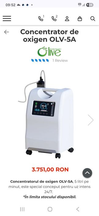 Concentrator de oxigen  Olive