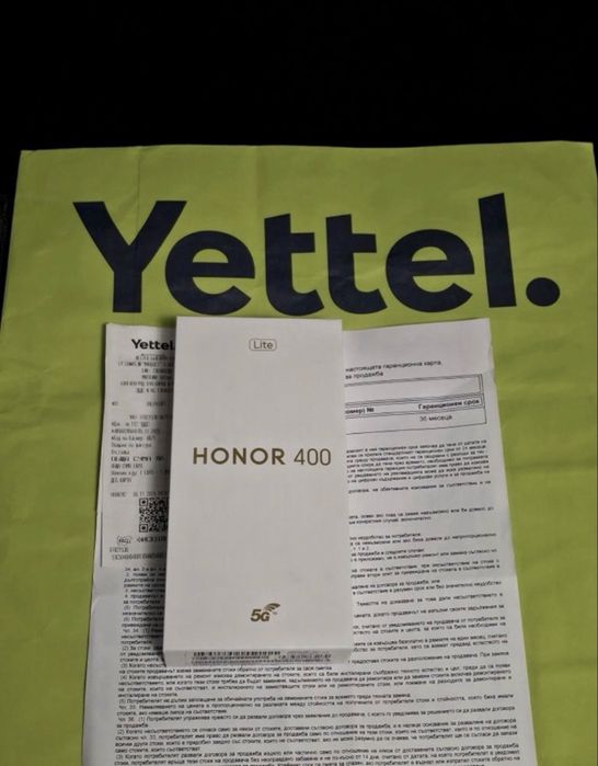 ЧИСТО НОВ 256GB Honor 400 LITE 5G Гаранция Yettel 2028г. Black | Черен