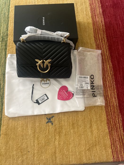 Чанта Pinko от естесвена кожа