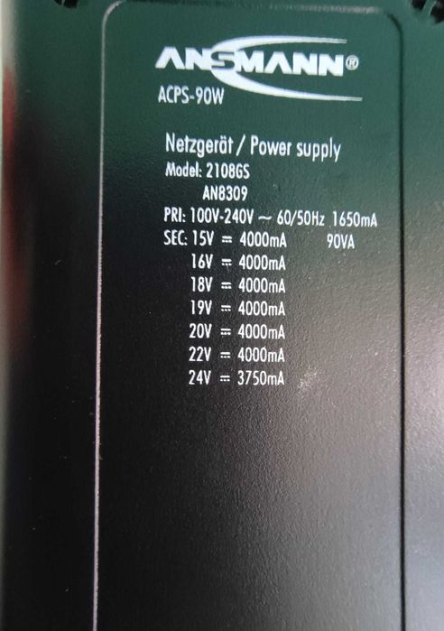 Sursa Ansmann tensiune variabila 15-24V /90W