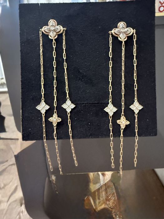 Серьги золото 585 Россия диамант бриллианты