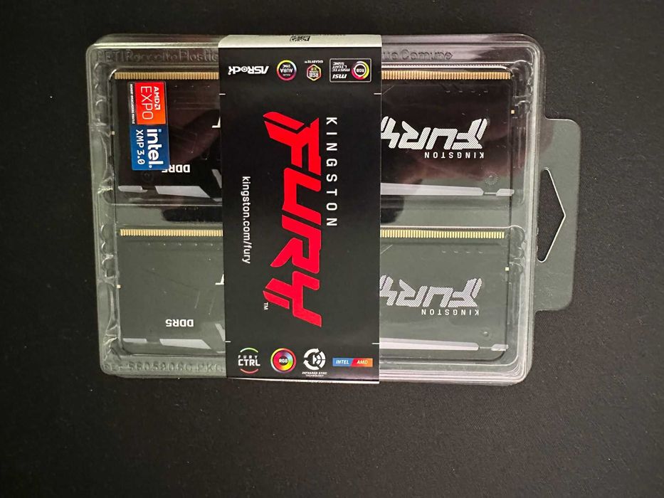 Memorii Kingston FURY Beast RGB XMP EXPO 32GB (2x16GB) DDR5 6000MT CL36 Dual Channel