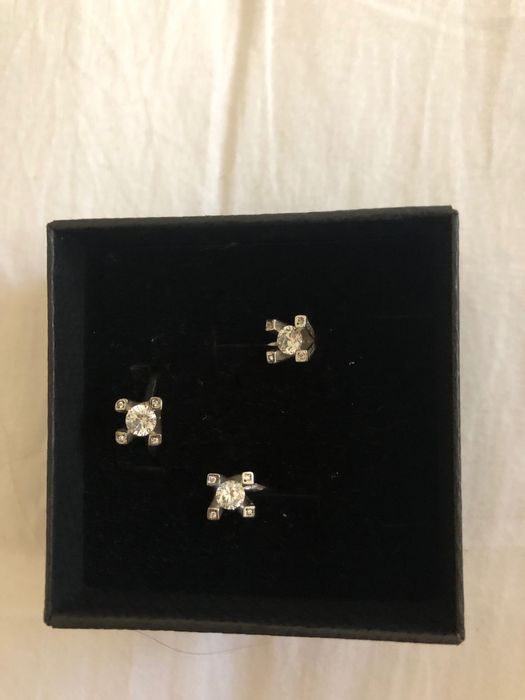 Мода серебро серьги и кольцо