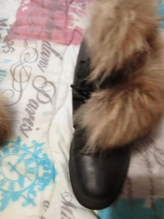 Зимни боти естествена кожа и косъм