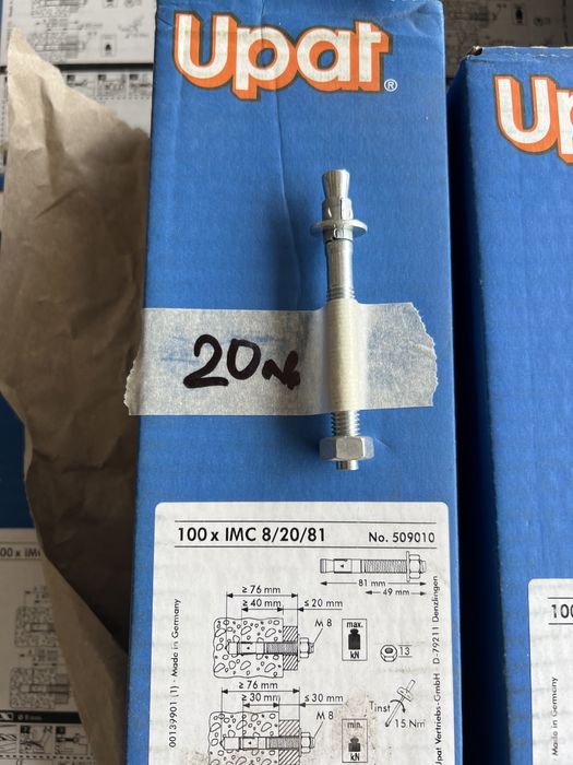 Сегментни и кухи анкери за бетон - “Upat”