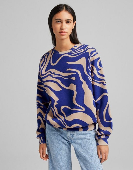 Bluza sweatshirt oversize Bershka