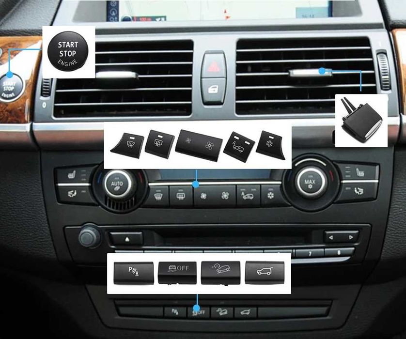 Buton Butoane Capac Frana Clima Portbagaj Start BMW X5 X6 E70 E71