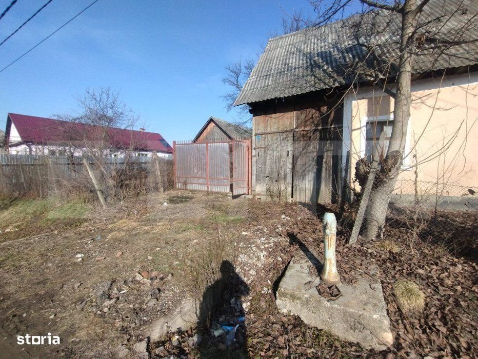 Casa veche, 55 mp si 1000 mp teren intravilan+anexe, zona Dumitra