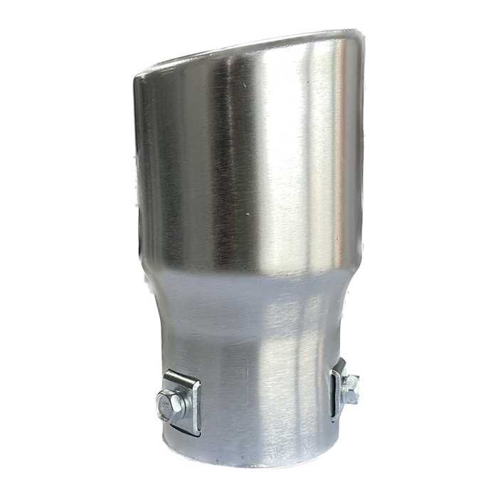 Накрайник за ауспух 2215  Сив/карбон входа-63мм изхода-76мм