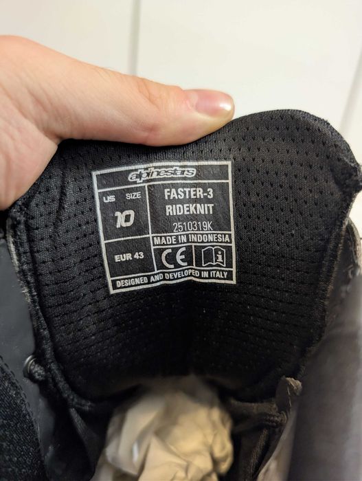 Ghete Moto Alpinestars Faster 3 Rideknit - 43, Noi, Nefolosite