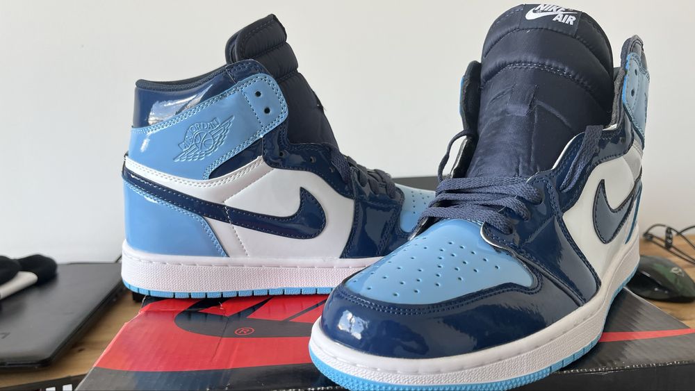 NIKE air jordan 1 og patent blue