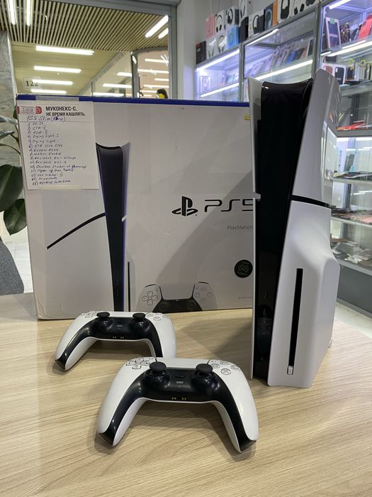 Playstation 5 Slim 1TB 2джойстика + топ 16игры