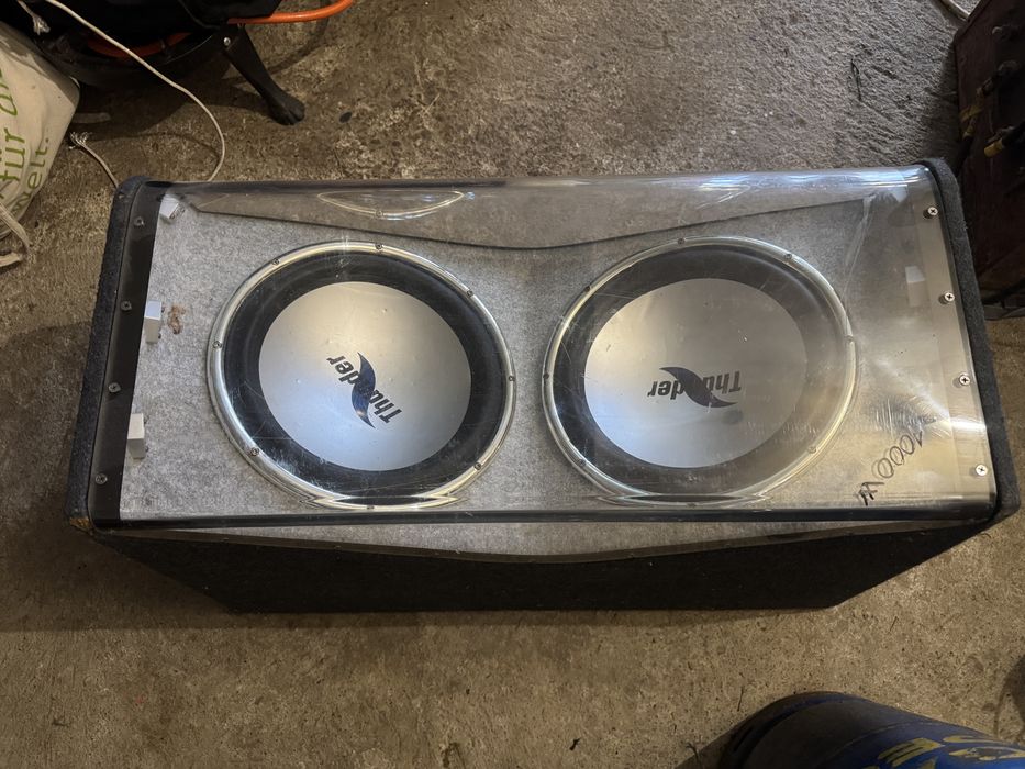 Subwoofer 2x boxe thunder - gladen cu o boxa
