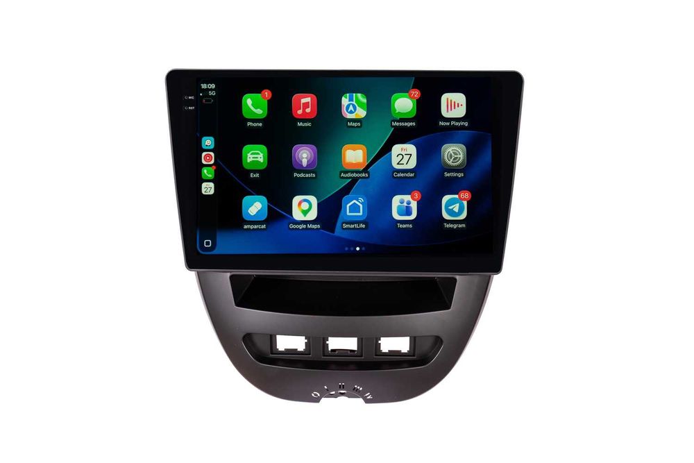 Navigatie Peugeot 107 / Toyota Aygo Android 14 , Carplay Wirelss Android Auto + Camera Marsarier