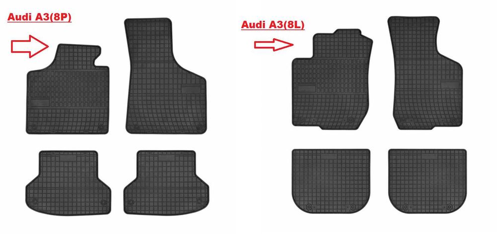 Гумени стелки Ауди/Audi A3 (8L)/(8P)