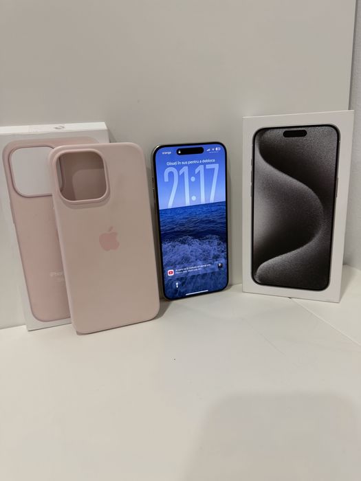 Iphone 15 Promax 256 white titanium 87%baterie