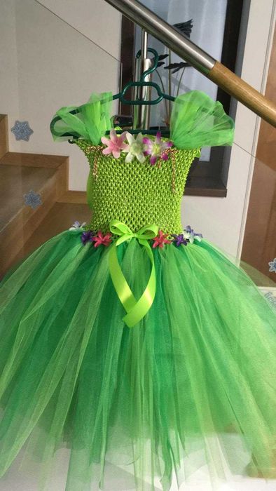 Rochita TUTU Clopotica TinkerBell frunze Zana Naturii Padurii serbare