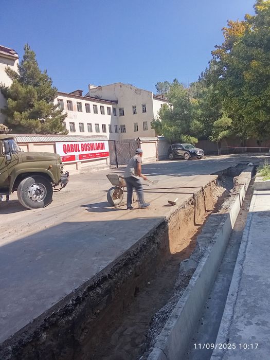 Траншея казимиз канализация кабель