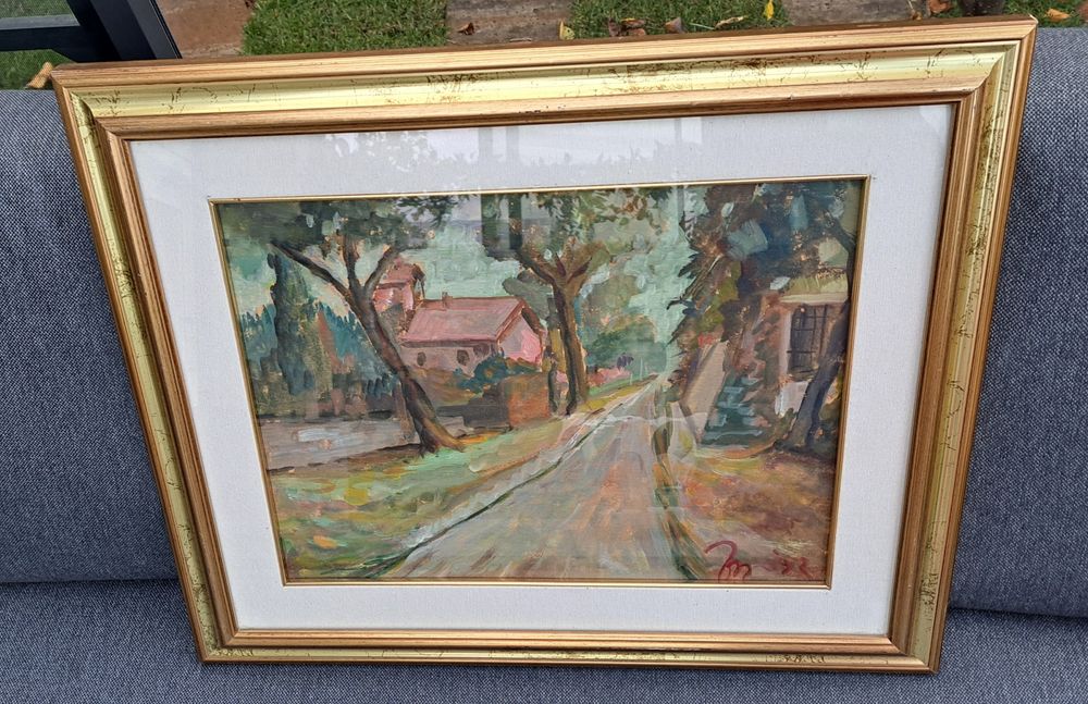 Tablou vechi ulei pe panza semnat