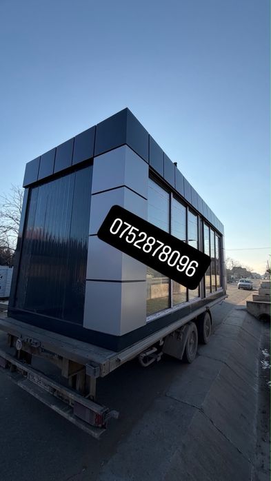 Vand container cu aloubond si vitrina la super preț