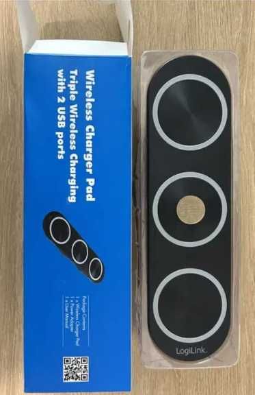 Incarcator wireless 3 telefoane + 2 USB in cutie - SIGILAT