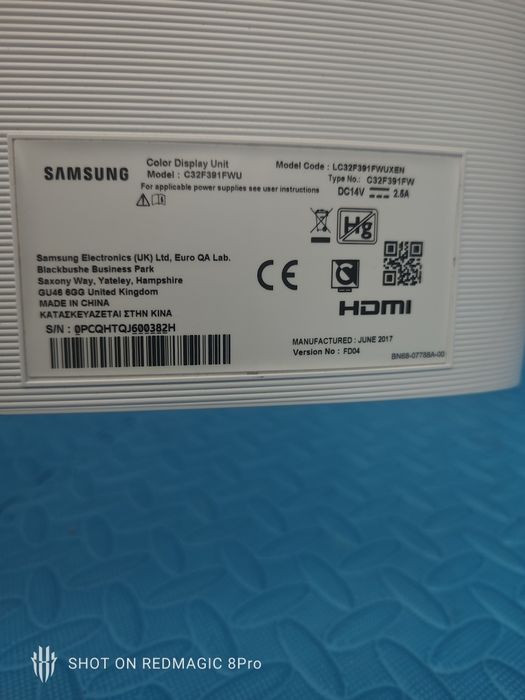Monitor Samsung curbat 32 inch