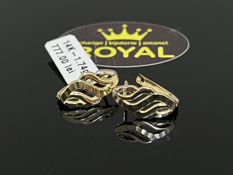 Bijuteria Royal CB : Cercei dama aur 14k 585   1,74 gr