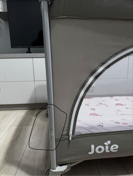 Patut pliabil cosleeper Joie Kubbie Foggy