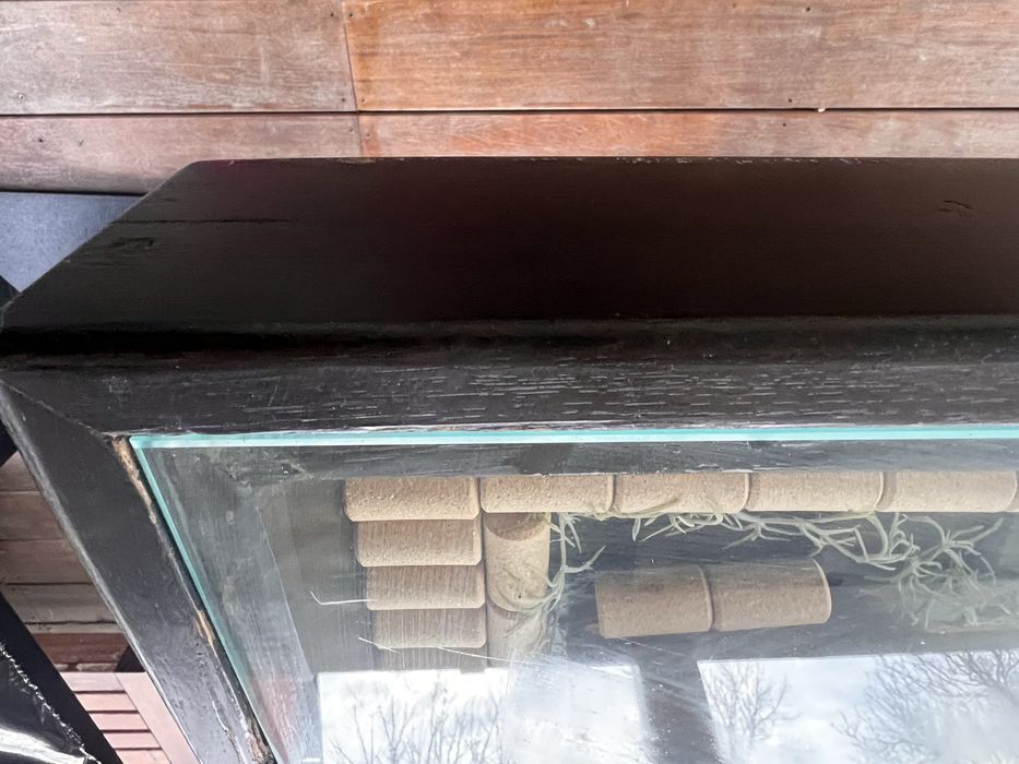 Masa lemn masiv picior metalic 90/90