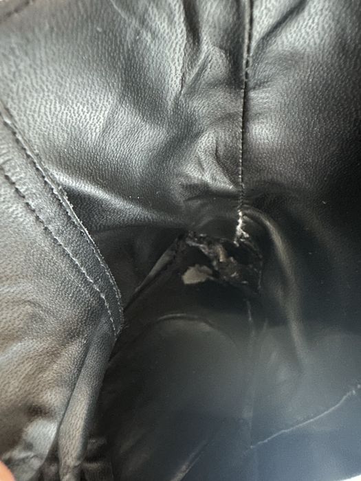 Botine Zara din piele naturală, negre, stil biker, mărime 37