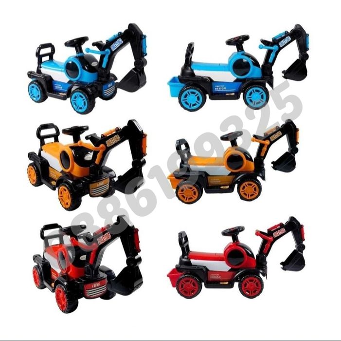 Детски Багер Кола за бутане със звук и светлини